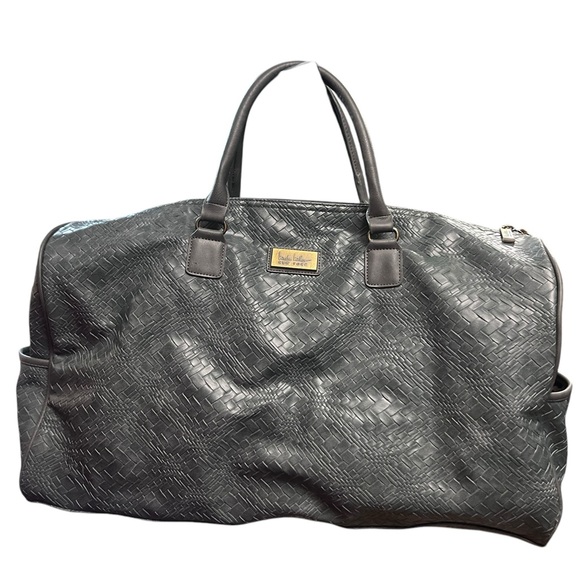 Nicole by Nicole Miller Handbags - Nicole by Nicole Miller Black Woven Travel Weekender Bag